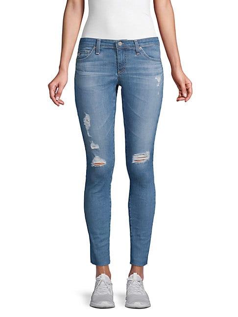 Ag Jeans Ripped Super-skinny Ankle Jeans
