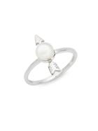 Majorica 6mm Faux Pearl & Sterling Silver Ring