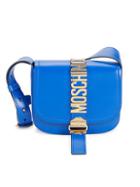 Moschino Logo Strap Leather Shoulder Bag