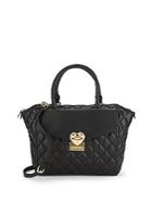 Love Moschino Quilted Faux Leather Satchel