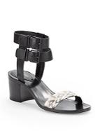 Pour La Victoire Double Ankle-strap Leather Sandals