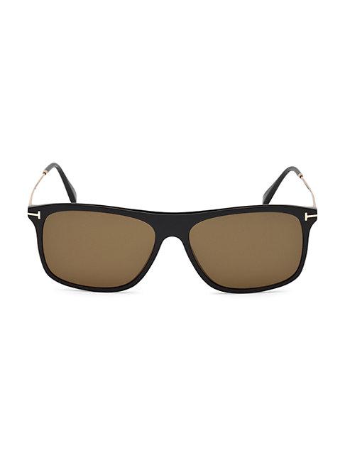 Tom Ford 57mm Max Geometric Sunglasses