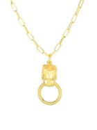 Chloe & Madison Panther 14k Goldplated Sterling Silver & Crystal Pendant Necklace