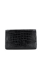 Vince Embossed Leather Clutch