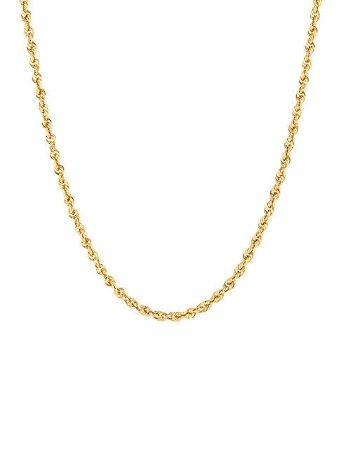 Saks Fifth Avenue 14k Yellow Gold Glitter Rope Chain Necklace