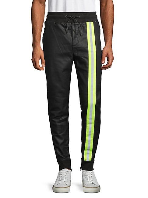 Cult Of Individuality Reflective Faux-leather Jogging Pants