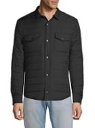 Pure Navy Quilted Shirt Jacket