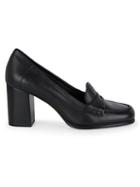 Michael Kors Buchanan Block-heel Leather Loafers
