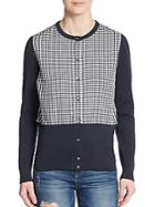 Marc By Marc Jacobs Gingham & Knit Cardigan