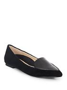 Kenneth Cole Gahlia Suede & Faux Leather Point Toe Flats