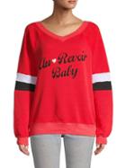 Wildfox Embroidered Graphic Sweater