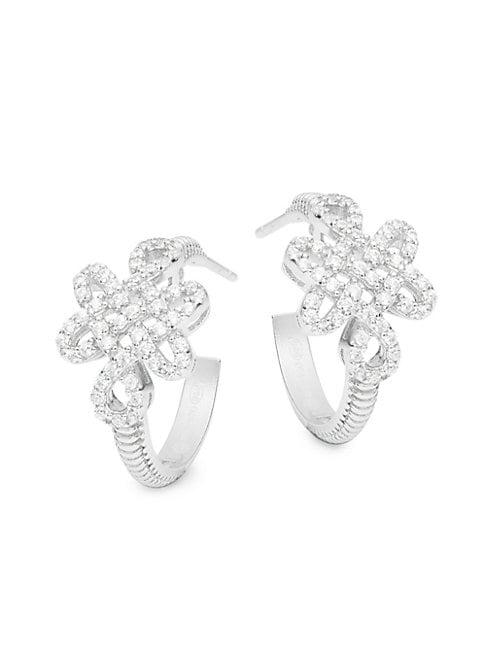Freida Rothman Crystal C-hoop Earrings
