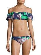 Trina Turk Midnight Paradise Floral Bikini Top