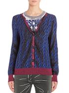 Moschino Wool Faux-cardgian Print Sweater