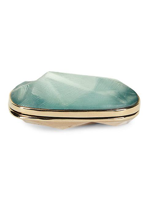 Alexis Bittar 10k Goldplated & Lucite Compact Mirror