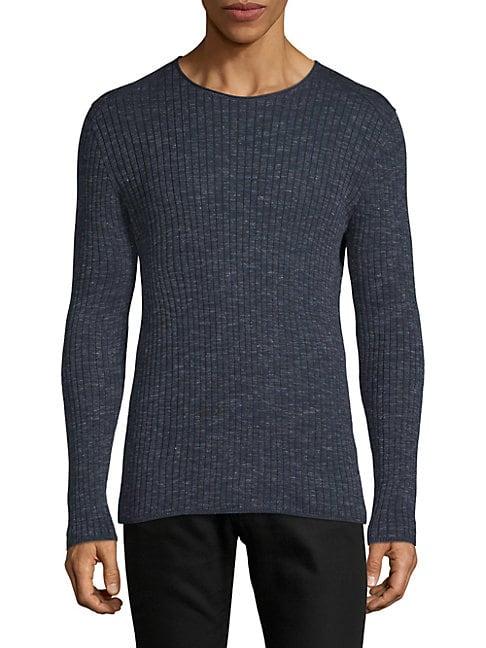 John Varvatos Ribbed Long-sleeve Sweater