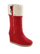 Iro Girl's Faux Suede Wedge Boots