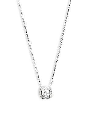 Diana M Jewels Bridal Diamond And 14k White Gold Pendant Necklace