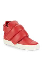 Giuseppe Zanotti Leather Puffy Strap High-top Sneakers