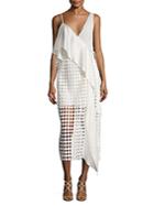 Diane Von Furstenberg Asymmetrical Lace Wrap Dress
