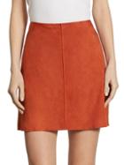 Theory Irenah A-line Suede Skirt
