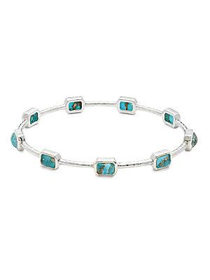 Ippolita Rock Candy Bronze Turquoise Composite & Sterling Silver Bangle