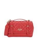 Love Moschino Quilted Logo Embroidered Shoulder Bag