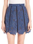 Peserico Contrast-trim Lace Shorts