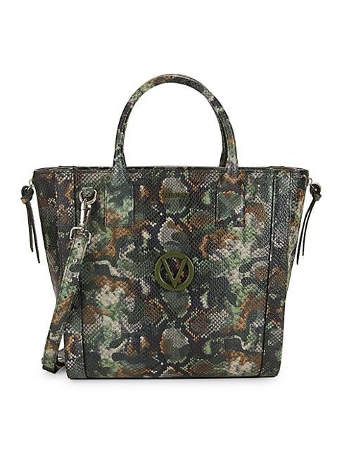 Valentino By Mario Valentino Charmont Python-embossed Leather Tote Bag