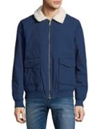 Tavik Houghton Sherpa Accented Full Zip Cotton Jacket