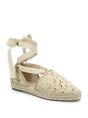 Jimmy Choo Dolphin Lace-up Espadrille Flats