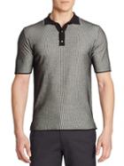 Saks Fifth Avenue Collection Striped Knit Polo