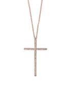 Effy Cross 14k Rose Gold & Diamond Pendant Necklace