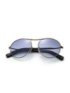 Tom Ford Eyewear 54mm Brushed Metal Round Sunglasses