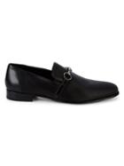 Mezlan Textured Leather Horse-bit Loafers
