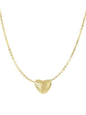 Saks Fifth Avenue 14k Yellow Gold Textured Mini Heart Necklace