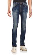 Nudie Jeans Slim-fit Faded Organic Cotton Blend Jeans