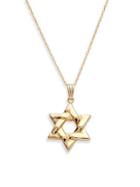 Saks Fifth Avenue 14k Yellow Gold Star Of David Pendant Necklace