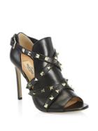 Valentino Stud Wrapped Leather Ankle Boots