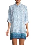 Tommy Bahama Floral Isles Printed Boyfriend-fit Shirt Coverup