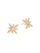 Rivka Friedman 18k Goldplated And Cubic Zirconia Flower Stud Earrings