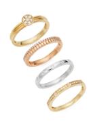 Effy 14k Tri-tone Gold & White Diamond Stackable Rings