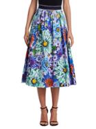 Mary Katrantzou Bowles Floral Print A-line Skirt