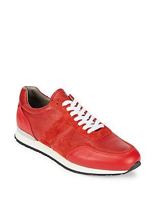 Canali Lace-up Leather Sneakers