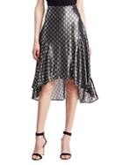 Dodo Bar Or Kathy Lurex Metallic Floral Tiered A-line Skirt
