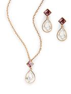 Swarovski Crystal Pedant Necklace & Earrings Set