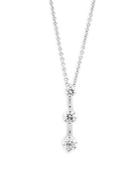 Effy 14k White Gold Triple Diamond Pendant Necklace