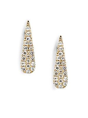 Casa Reale Diamond & 14k Yellow Gold Tear Drop Stud Earrings