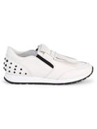 Tod's Embellished Leather Slip-on Sneakers