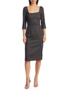 Dolce & Gabbana Stretch-wool Pinstripe Sheath Dress